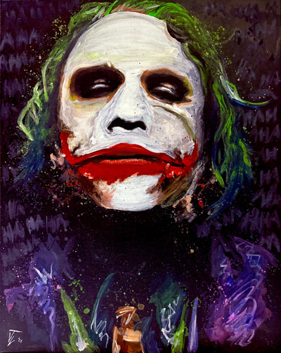 Heath Ledger’s The Joker pop art canvas print.